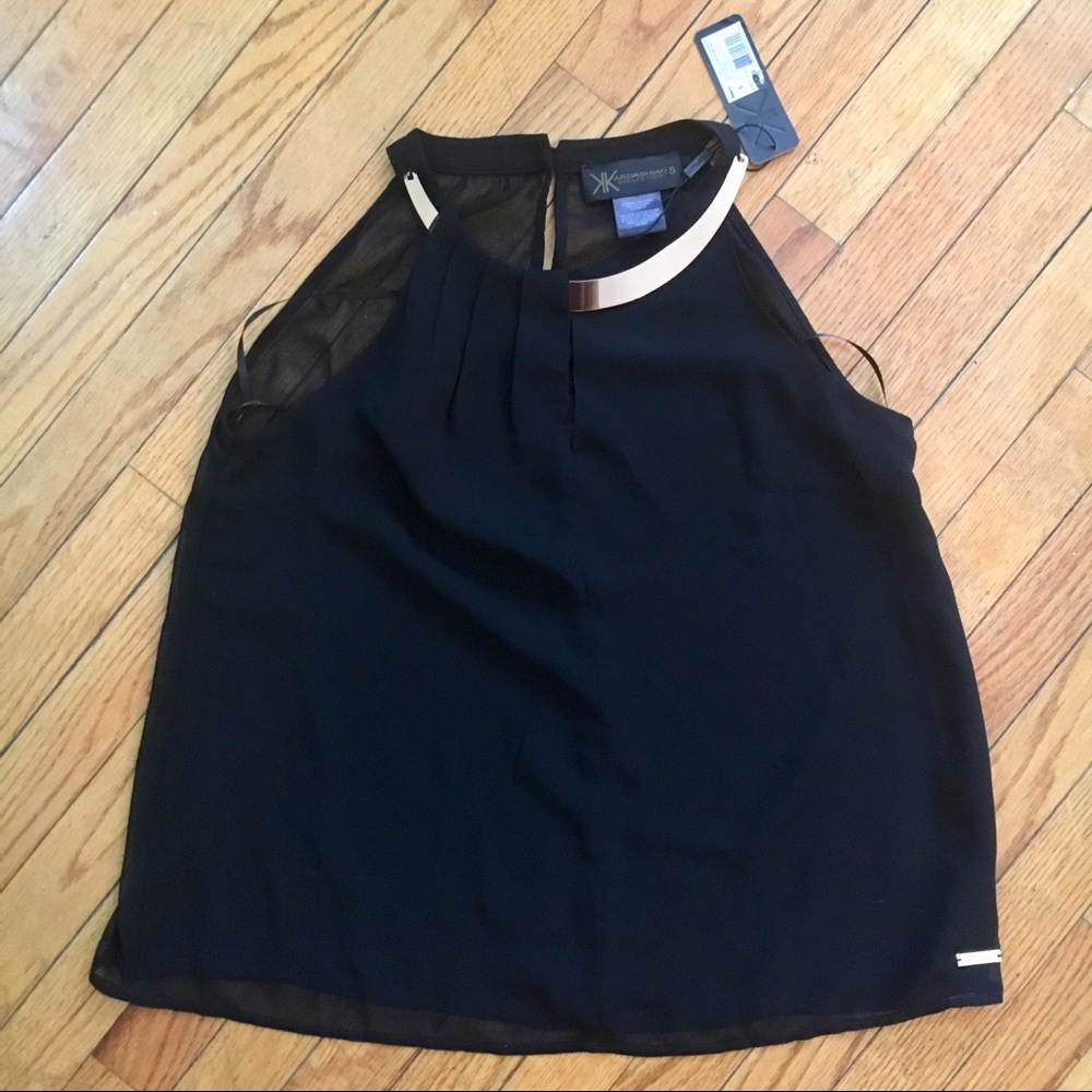 Kardashian Kollection Tank With Hardware Neck NWT